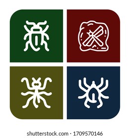 Set of moth icons. Such as Sap beetle, Insect, Mantis, Acari , moth icons