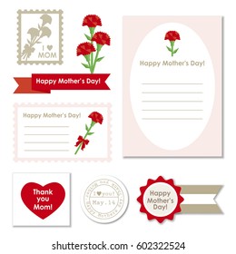 Set of mothers day elements