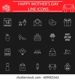 Set of mother's day icons