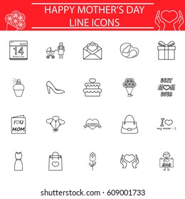 Set of mother's day icons