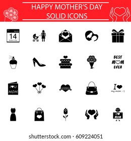 Set of mother's day icons
