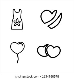 Set of Mothers day simply symbols. 