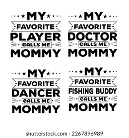 Set of mother's Day SVG Vector Illustration