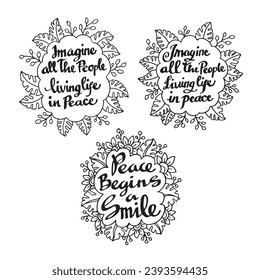 Set of motivation quote you matter Hand lettering typography illustartion vector