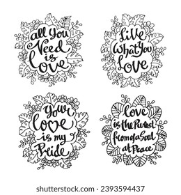 Set of motivation quote you matter Hand lettering typography illustartion vector