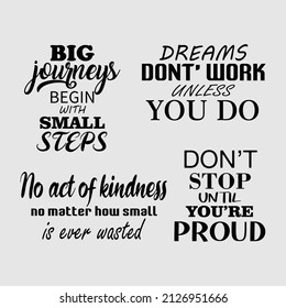 Set aus Motivationsofferten Free Vector