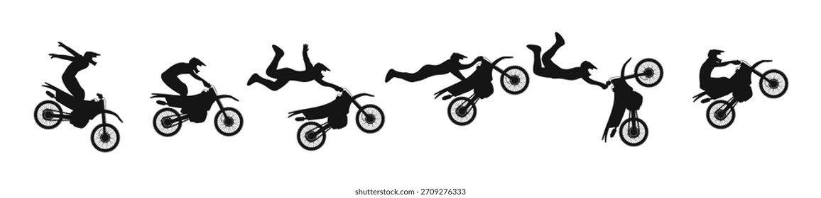 Satz von Motocross-Vektorgrafik