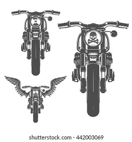 Set of motorcycle vintage style
