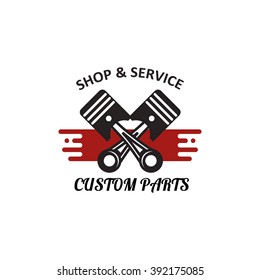 Set of motorcycles shop, club, repair emblems ond logo.