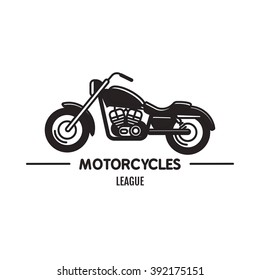 Set of motorcycles shop, club, repair emblems ond logo.