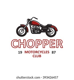 Set of motorcycles shop, club, repair emblems ond logo.