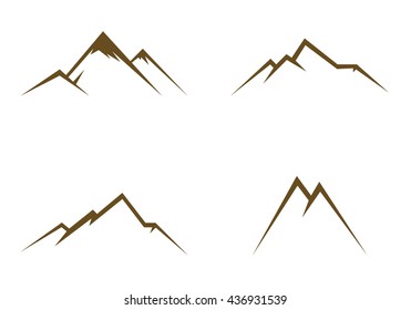 Set of mountain icon