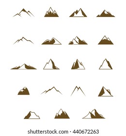 Set of mountain icon