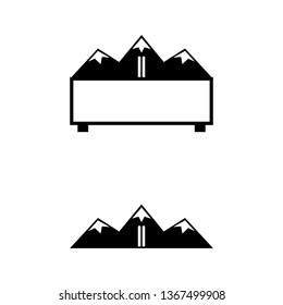 a set of mountain icons
