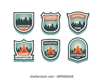 Set the mountain logo and badges. A versatile logo for your business. Vector illustration on a white background