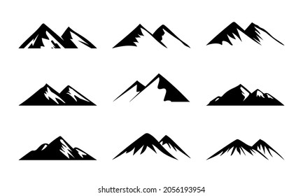 set of mountain logo, icon and vector