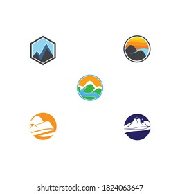 Set Mountain Logo Template vector symbol nature