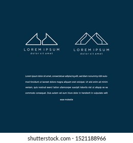 Set of mountain travel emblems. Camping outdoor adventure emblems, Vector illustration .
