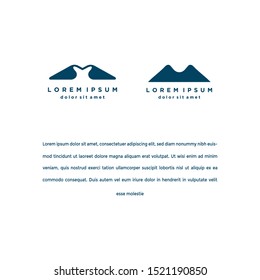 Set of mountain travel emblems. Camping outdoor adventure emblems, Vector illustration . on white background