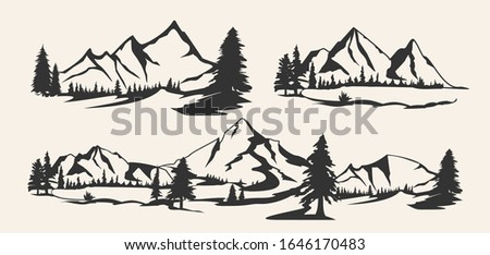 Similar – Image, Stock Photo Rocky mountain. Black and white portrait