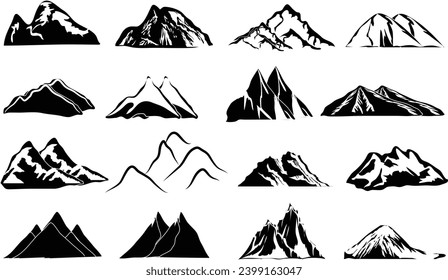 set of mountains. EPS 10