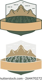 a set of mountains icons