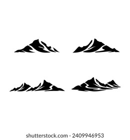 Set of mountains illustration design vector