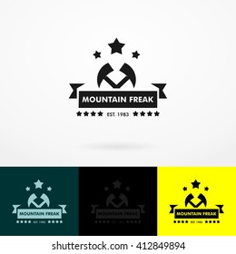 Set Mountains Logos, Badges and Labels Vintage Style With Various color.