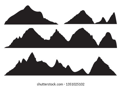 Set of mountains on white background
Sillooet mountains