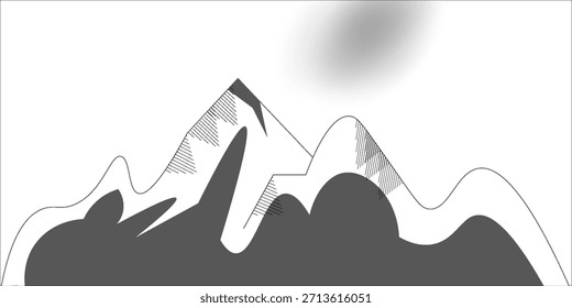 Definir montanhas Vetor designs Ilustrações