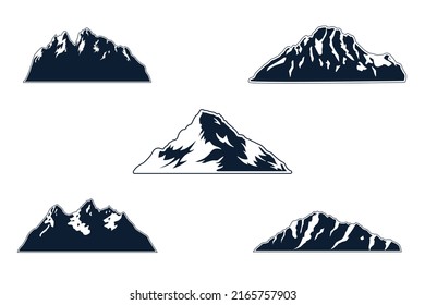 Set of Mountains vector illustration