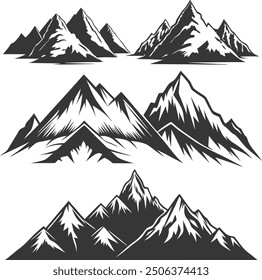 A set of mountains vector illustration