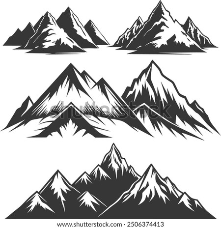 A set of mountains vector illustration