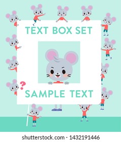 A set of mouse boy with a message board.Since each is divided, you can move it freely.It's vector art so it's easy to edit.
