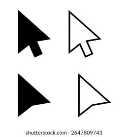 Set of mouse click cursor icon