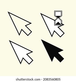 set of mouse cursor arrows. vector arrows