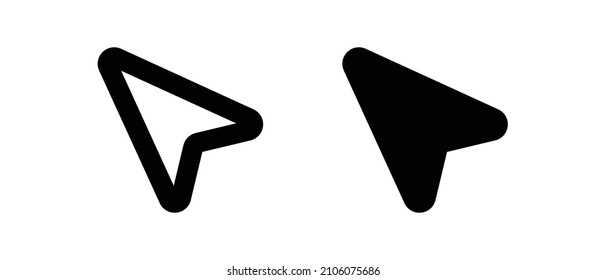 A set of mouse cursor icons. Computer pointers. Vector.