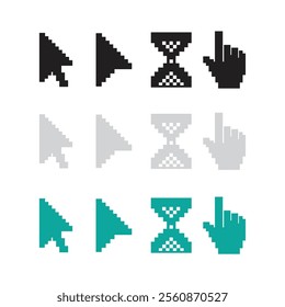 Set Of Mouse Cursors Vector Design.