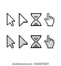 Set Of Mouse Cursors Vector Design.