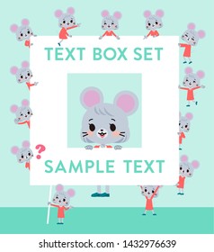 A set of mouse girl with a message board.Since each is divided, you can move it freely.It's vector art so it's easy to edit.
