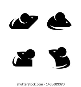 Set of Mouse Logo. Icon design. Template elements
