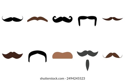 Conjunto de estilo de bigote para decoración de diseño de rutina masculina y de aseo