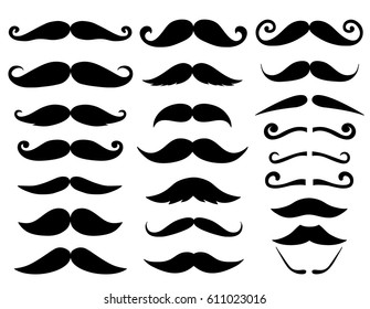 Set of moustaches