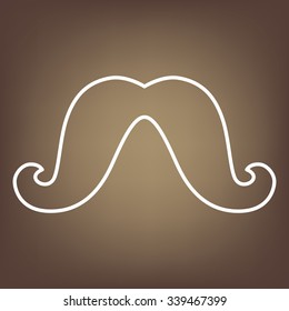 Set of moustaches line  icon