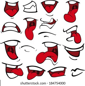 Set Of Mouths Cartoon 