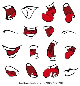 Set Of Mouths Cartoon 