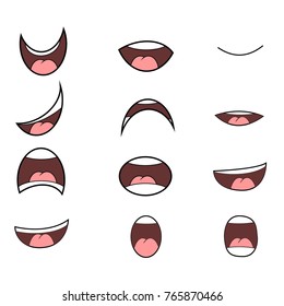 Set Mouths Cartoon Your Design Stock Vector (Royalty Free) 765946747