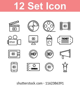 set of movie icon