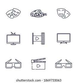 Set von Movie-Symbol-Logo, Vektorvorlage, Creative Movie-Logo-Konzept, Symbol, Illustration
