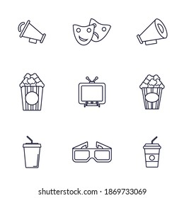 Set of Movie icon logo vector template, Creative Movie logo concept, Icon symbol, Illustration